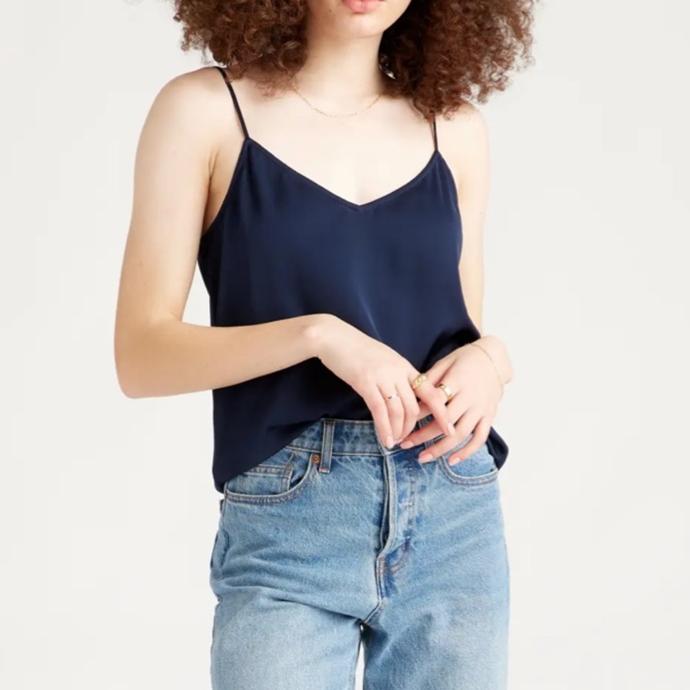 LOFT navy blue v-neck camisole size XS